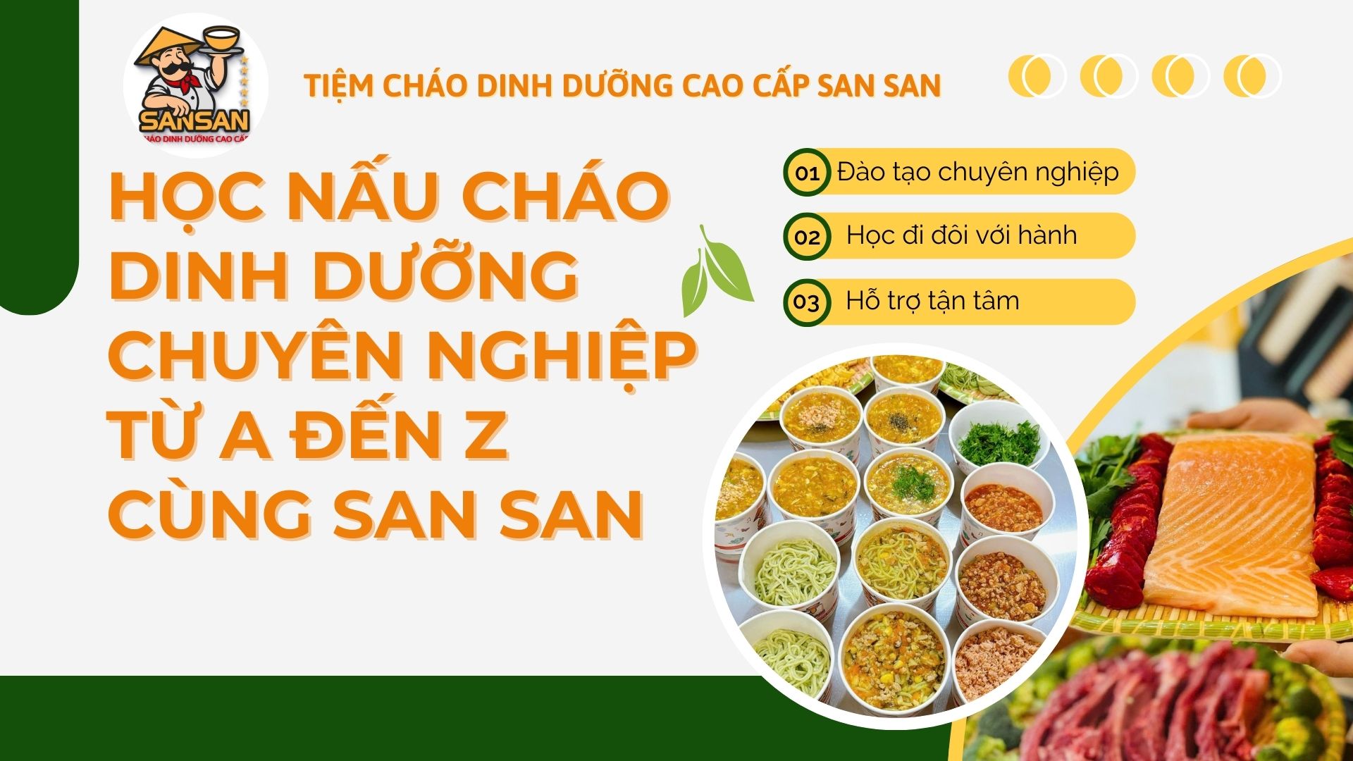 Học nấu cháo dinh dưỡng chuyên nghiệp: Từ A đến Z cùng San San